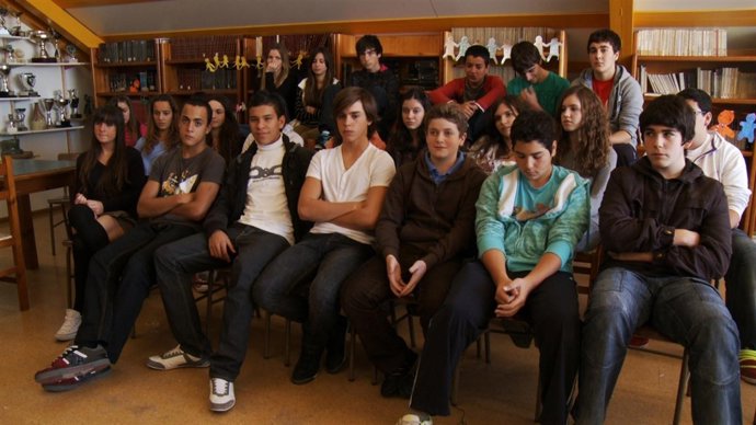 Alumnos de Camargo participantes en el vídeo sobre la Constitución