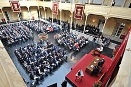 Entrega de la Medalla de Oro de Navarra del año pasado.