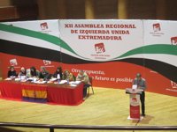 Los delegados de la XII Asamblea de IU Extremadura aprueban el informe de gestión del actual coordinador, Pedro Escobar