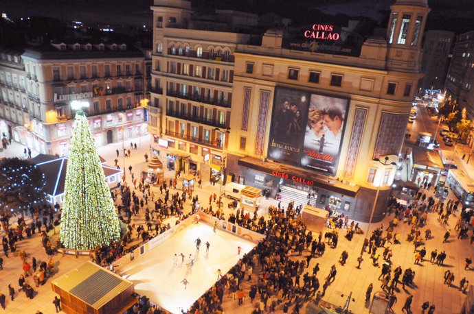 Plaza del Callao de Madrid en Navidad