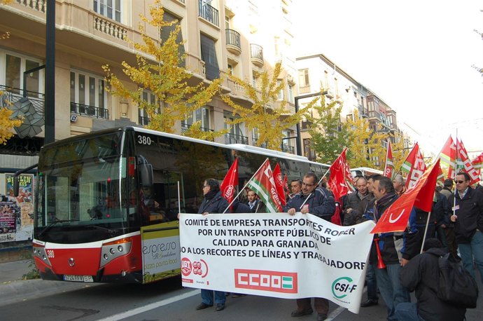 Manifestación de Trabajadores de Transportes Rober