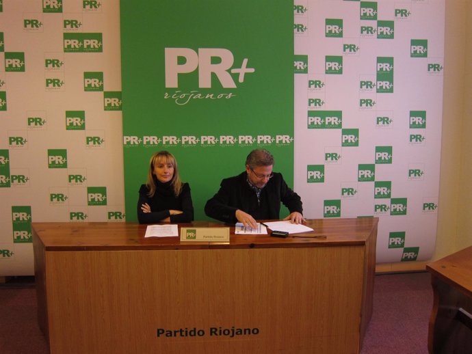 El secretario general y la coordinadora territorial en Logroño de PR+ riojanos