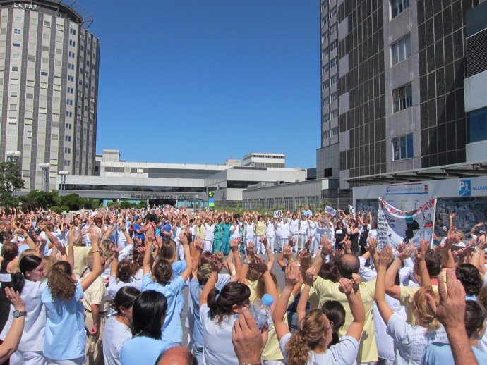 Protesta De Los Trabajadores De La Paz 