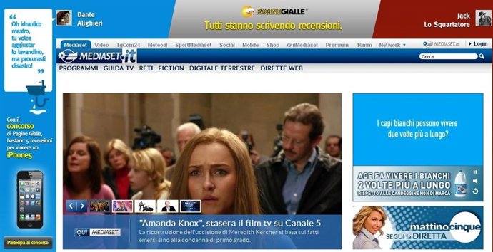 Página web de Mediaset
