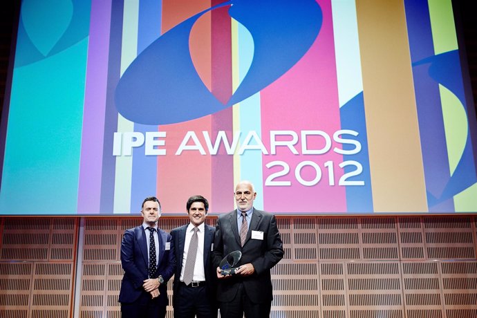 Eduardo Martínez  (izq) y Antoni Canals (dcha) recogen el premio en Copenhague 