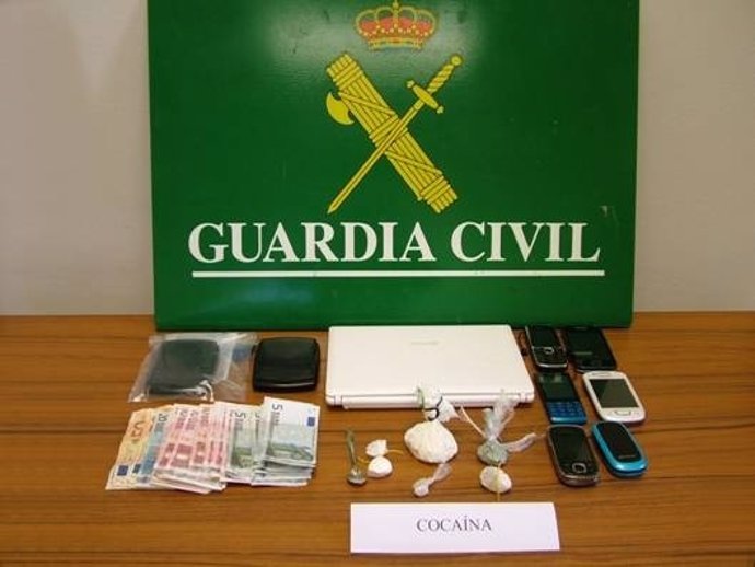 Material intervenido por la Guardia Civil en León
