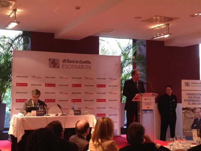 El presidente de la Junta, Juan Vicente Herrera, foro de El Norte de Castilla
