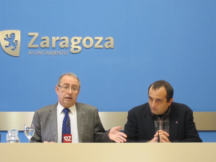 El vicelacalde, Fernando Gimeno, y el concejal de IU, Raúl Ariza
