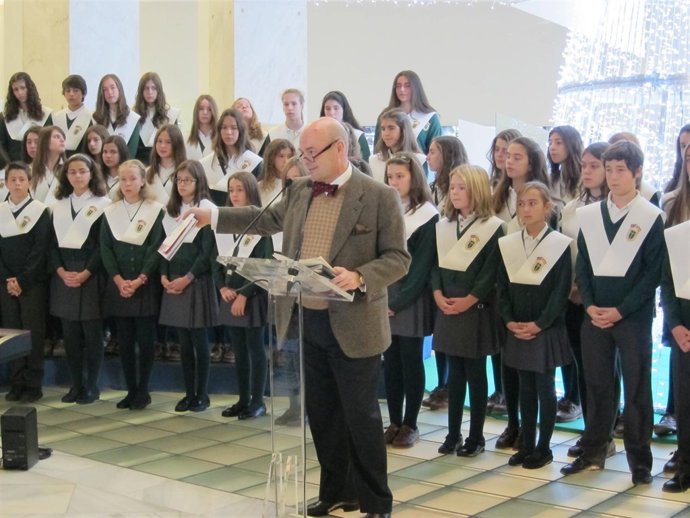 Fernando Villalonga en la presentación de la campaña de Navidad