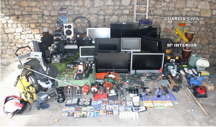 Objetos recuperados de 60 robos en casas de Mallorca