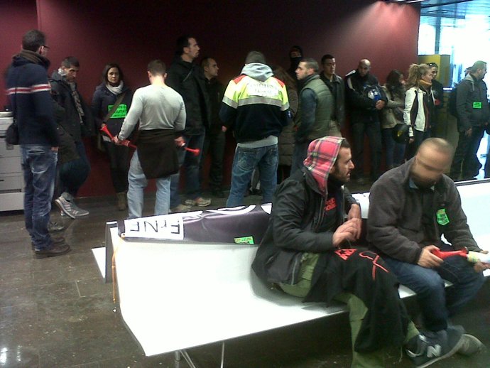 Protesta de Mossos en la Conselleria de Interior