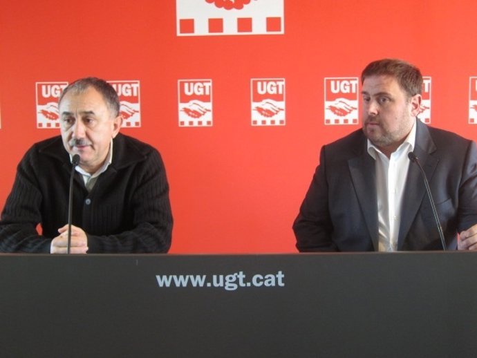 Josep Maria Álvarez (UGT) Oriol Junqueras (ERC)