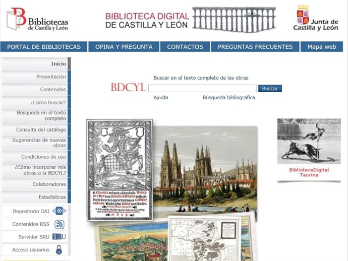 Pantallazo de la Biblioteca Digital