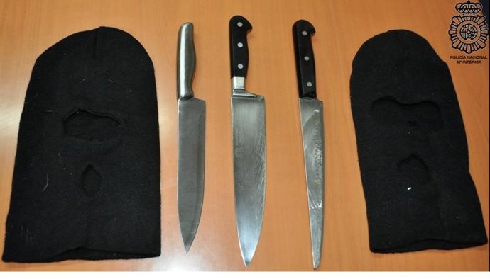 Efectos supuestamente utilizados para cometer los atracos