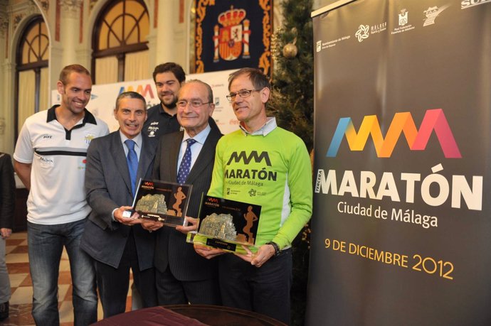 El alcalde de Málaga y Abel Antón presentan el III Maratón Ciudad de Málaga