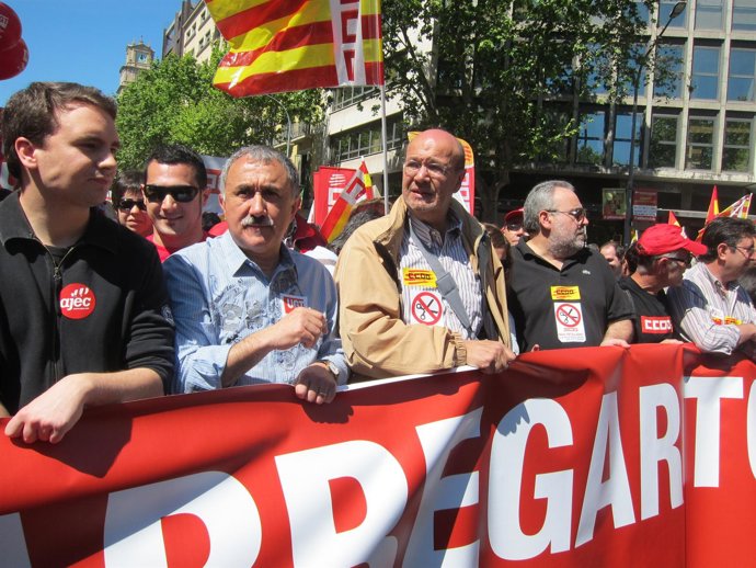 J.M.Álvarez Y J.C. Gallego En La Manifestación Del Día Del Trabajador