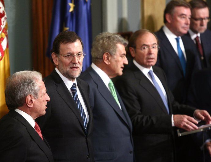 Rajoy, Posada, García-Escudero y otros en el acto de la Constitución