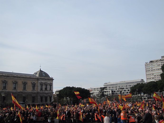 Concentración en la Plaza de Colón en defensa de la unidad de España
