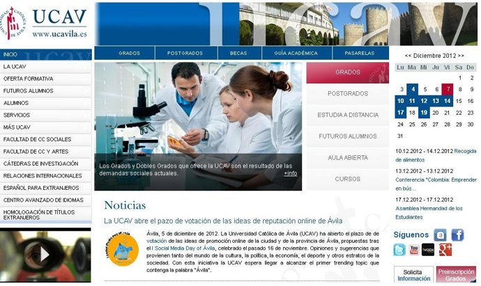 Página web de la ucav