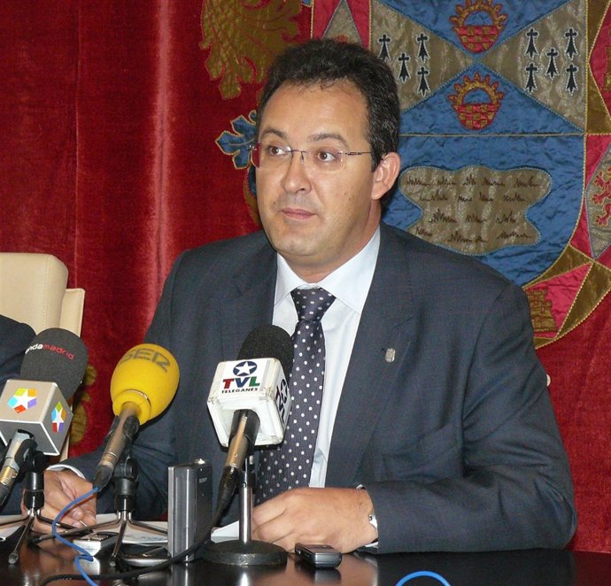  Jesús Gómez , durante una rueda de prensa