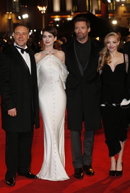 Russell Crowe, Anne Hathaway, Hugh Jackman y Amanda Seyfried