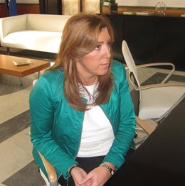 Susana Díaz, durante la entrevista