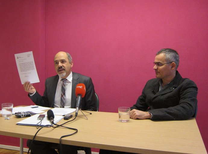Diego Paños (i) y Miguel Zarranz, de UPyD.