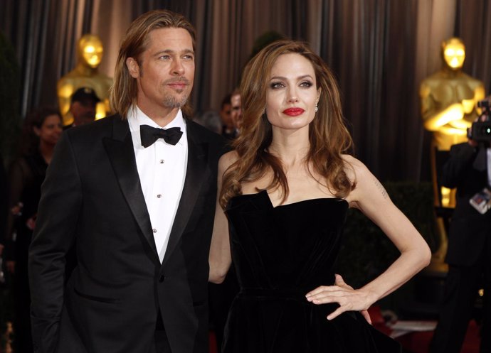 Brad Pitt Y Angelina Jolie En Los Oscar De 2012