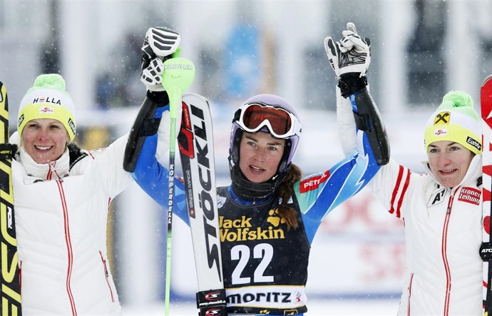 Tina Maze, Nicole Hosp y Kathrin Zettel