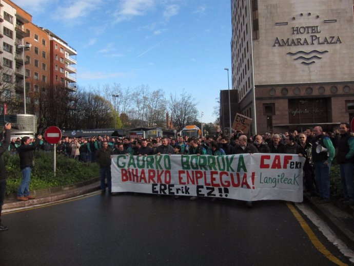 Manifestación de trabajadores de CAF