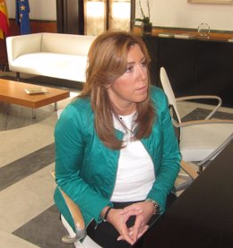 Susana Díaz, durante la entrevista