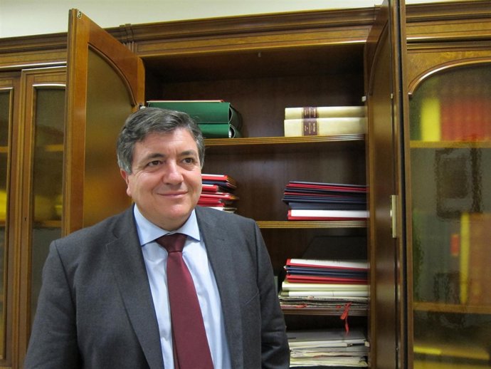 César Belda durante la entrevista