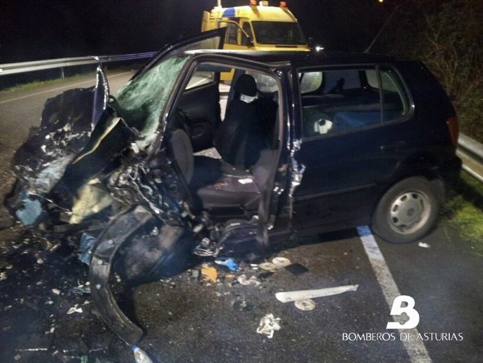 Estado en el que quedó uno de los vehículos implicados.