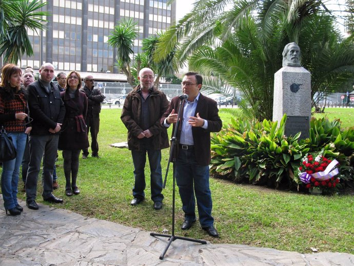 Miguel Ángel Heredia, en el homenaje a Pablo Iglesias