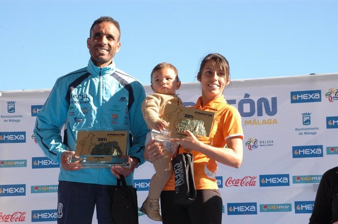 El Mouaziz  Y Gemma Arenas, Ganadores Del Maratón Ciudad De Málaga 2011