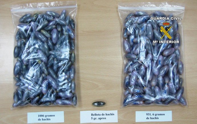Hachís hallado en el interior del organismo de dos personas en Ibiza