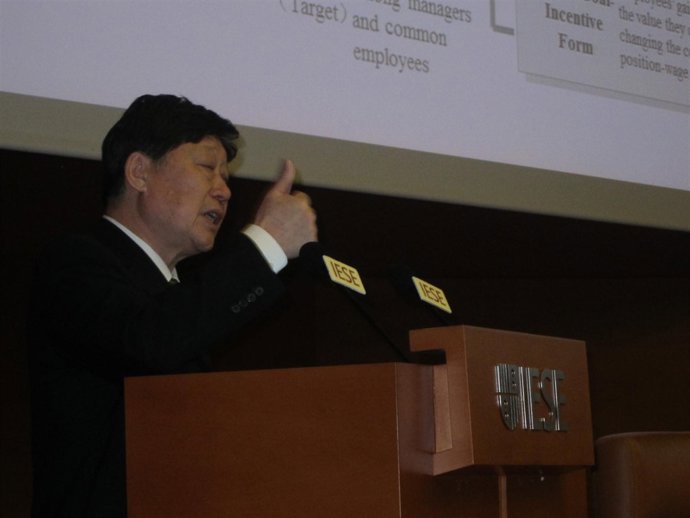 El CEO de Haier, Zhang Ruimin, en Barcelona
