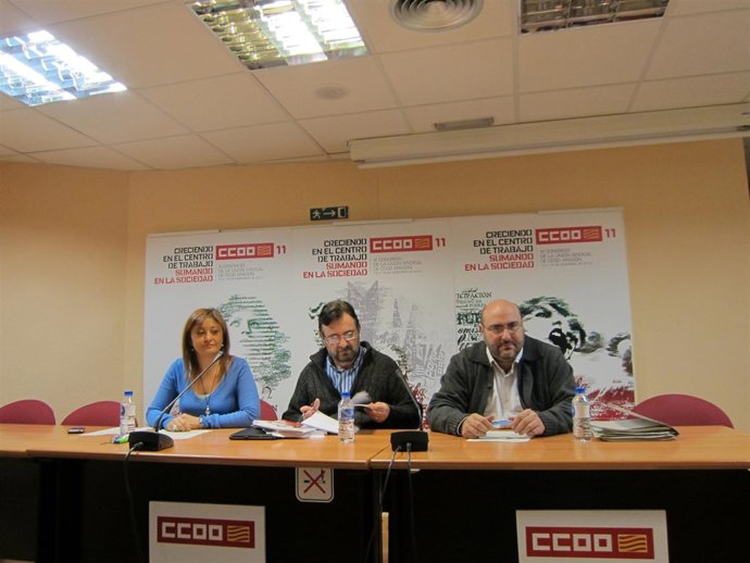 Rueda de prensa de presentación del XI Congreso de CC.OO.-Aragón.