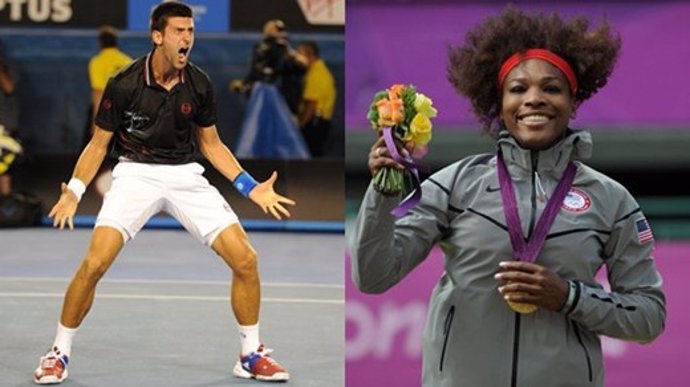Novak Djokovic y Serena Williams