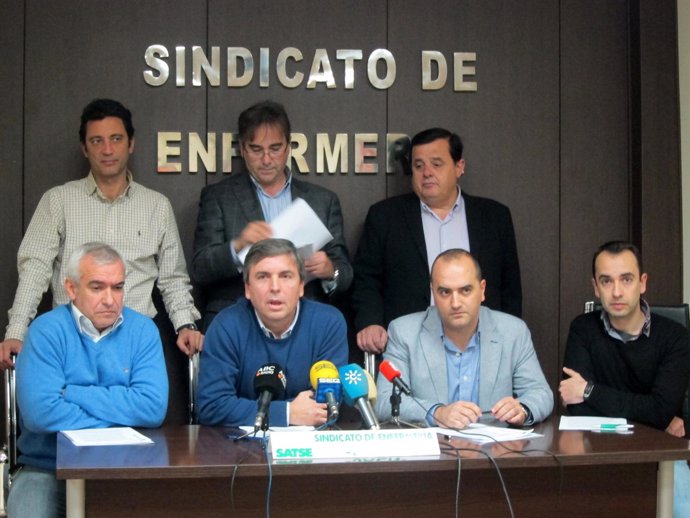 Sánchez, Muñoz, Jiménez y Nieto con secretarios Satse en Málaga, Jaén y Córdoba.