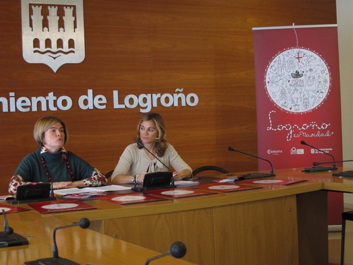 Corres y Lacarra, en la presentación de la campaña 'Logroño es Navidad'