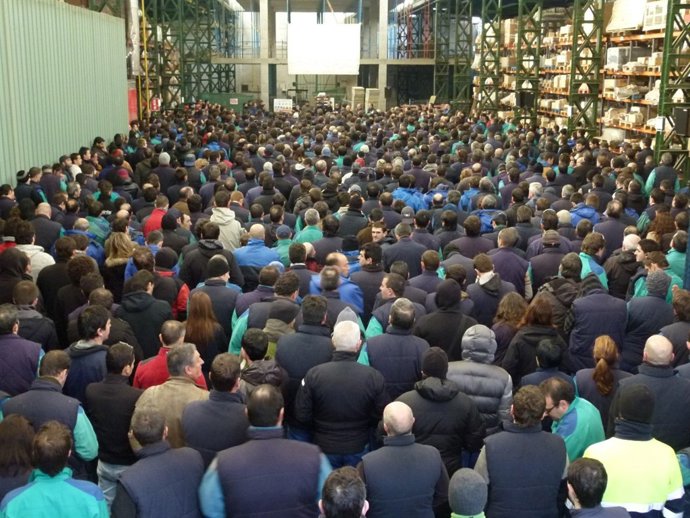 Concentración de trabajadores de CAF beasain