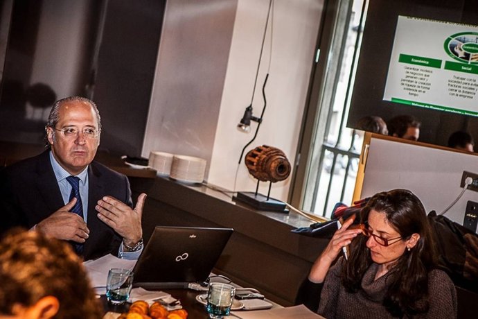 Enrique Torres durante la presentación del 'Plan de Sostenibilidad' de Siemens
