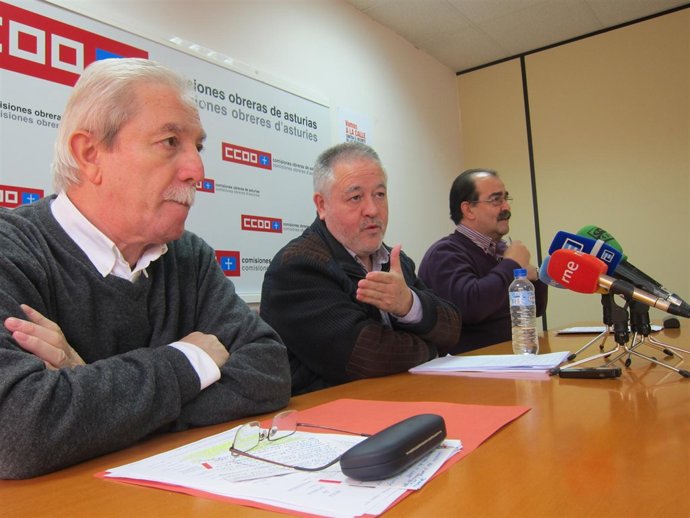 Por la izquierda, Braga, Pino y Baragaño, en la rueda de prensa.