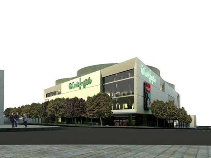Imagen virtual del futuro Corte Inglés en Mataró