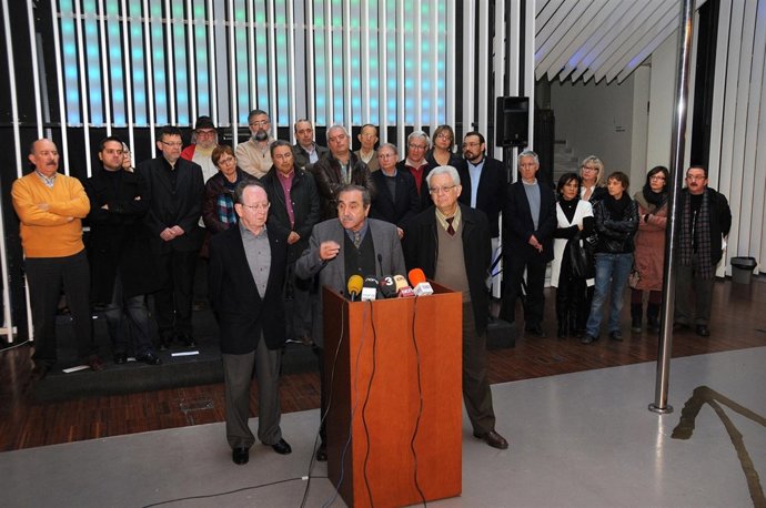 Rueda de prensa en 2011 en la que ACPV anunciaba el cierre de emisiones de TV3 