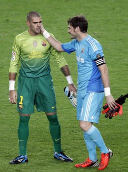 Víctor Valdés (FC Barcelona) e Iker Casillas (Real Madrid)