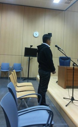 El acusado durante la vista