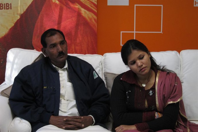 Marido e hija de Asia Bibi en España