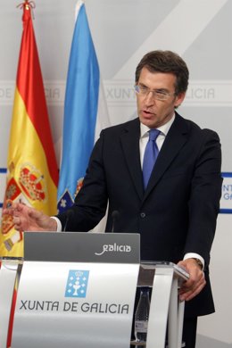 Alberto Núñez Feijóo tras el Consello de la Xunta